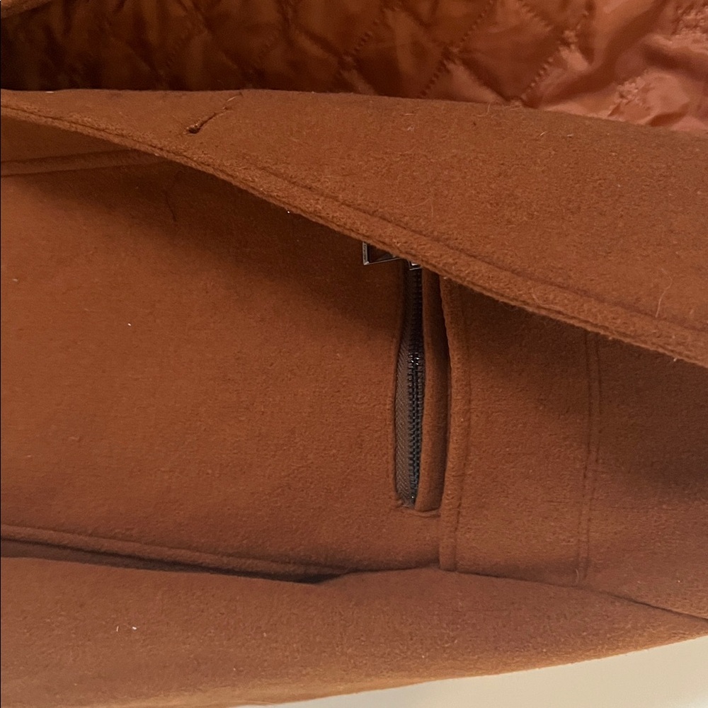 VIP Men's Rust Pea Coat - Picture 6 of 7